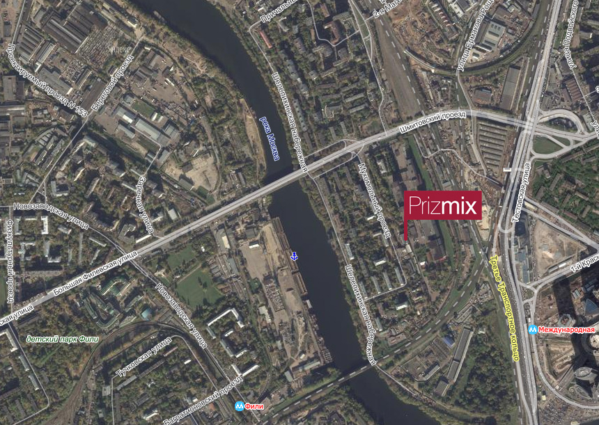 Go to Prizmix Карта проезда до офиса Призмикс