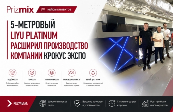 Кейс Крокус Экспо: как 5-метровый УФ-принтер LIYU Platinum QR5 ускорил производство выставочной графики